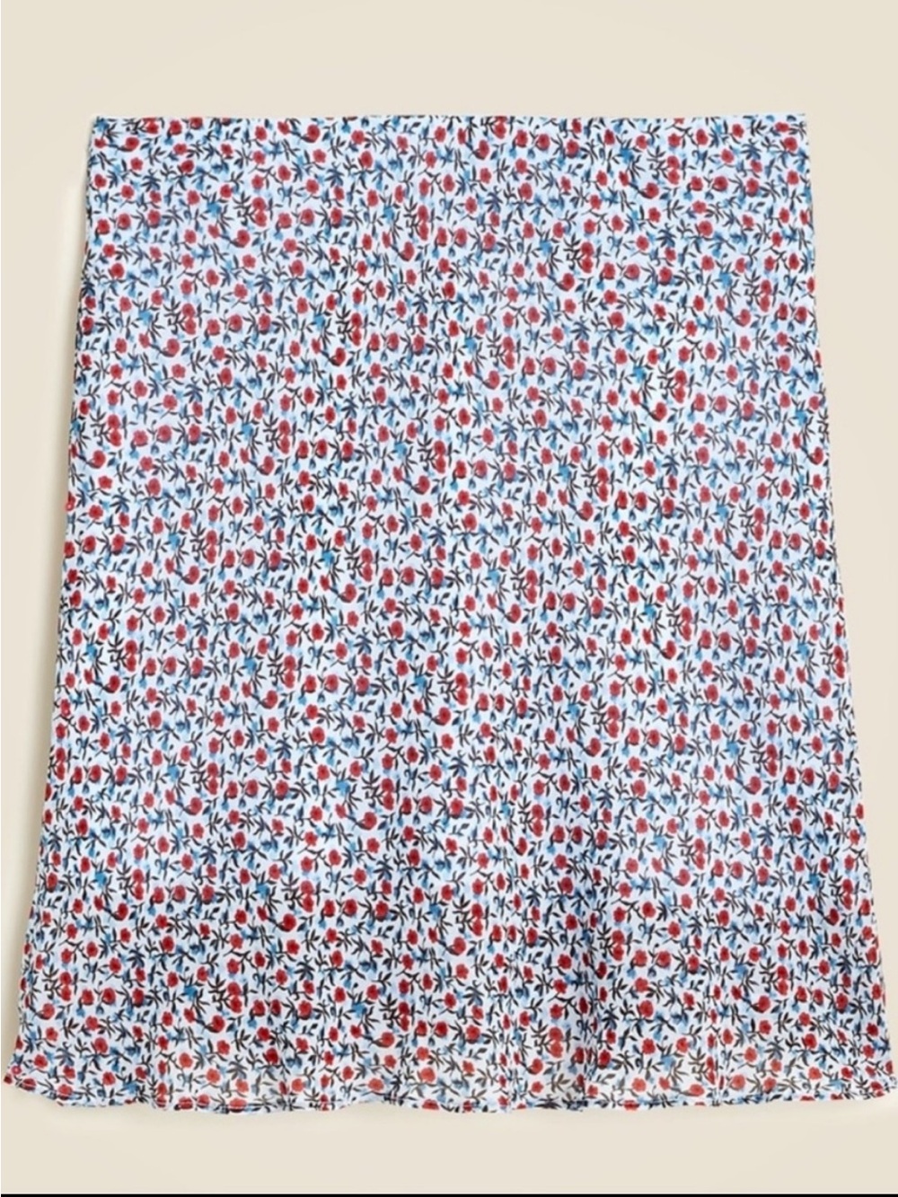 🥀 {NWOT} J. Crew New Gwen Layered Slip Skirt in Poppy Print Chiffon